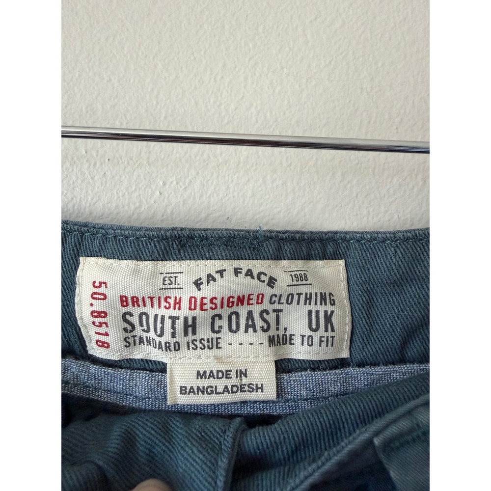 Fat Face Cargo Shorts 34 Slate Blue British Designed Standard Issue Cotton - Picture 2 of 7